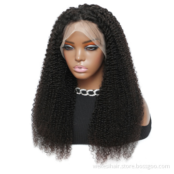 Fast shipping 28inch 40 inch Natural preplucked wigs human hair lace front brazilian curly human hair lace front wigs